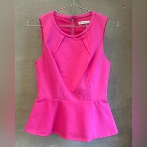 Trina Turk | Ponte Peplum Top, Pink